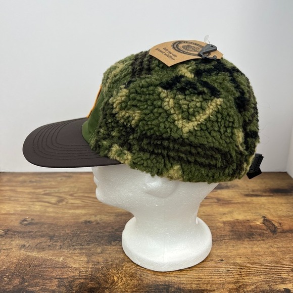 Mad Engine Smokey The Bear Fuzzy Fleece Strapback Hat NWD Green Aztec - Picture 4 of 9